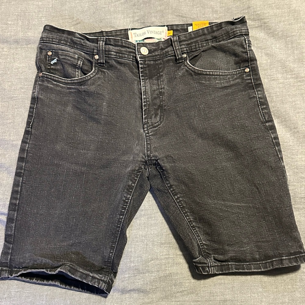 Tailor Vintage Men's Dark Gray Jean Shorts
